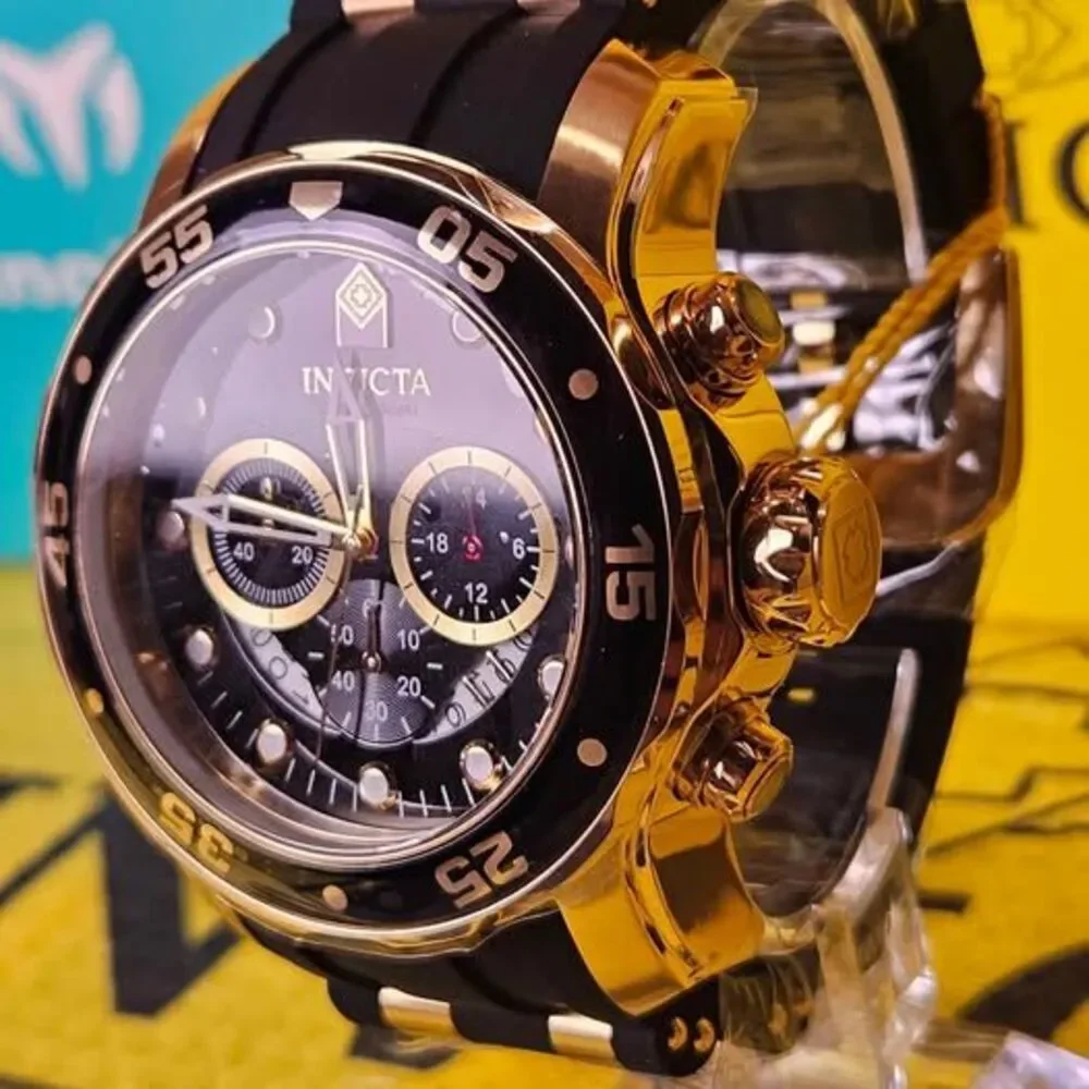 Invicta Pro Diver Chronograph Black & Gold – 100M Men’s Watch